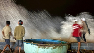 Sóng đánh chìm thuyền khiến 1 người mất tích, Lâm Đồng cấm biển ứng phó với bão