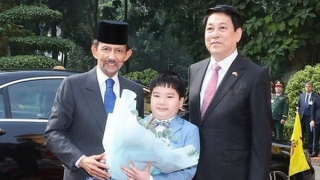 Chủ tịch nước Lương Cường chủ trì lễ đón chính thức Quốc vương Brunei