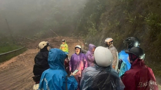 Mưa xuyên đêm ở Lâm Đồng, đèo sạt lở, nước ngập sâu trong đêm