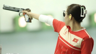 Trịnh Thu Vinh tiếp tục phá kỷ lục SEA Games ở nội dung 25m súng ngắn