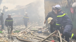 Khống chế đám cháy tại chợ Xanh, không có thiệt hại về người