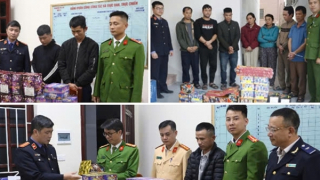 Bắt nhóm 14 đối tượng, thu giữ gần 2,3 tạ pháo nổ