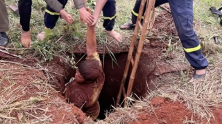 Cứu thanh niên rơi xuống hố sâu 10m khi đi làm rẫy