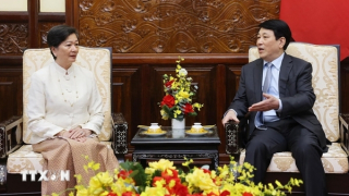 Chủ tịch nước Lương Cường tiếp Đại sứ Vương quốc Campuchia