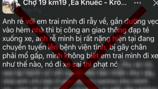 Không có chuyện CSGT đạp xe người dân bị ngã gây thương tích