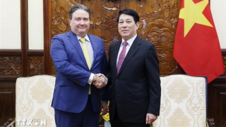 Chủ tịch nước Lương Cường tiếp Đại sứ Hoa Kỳ tại Việt Nam đến chào từ biệt