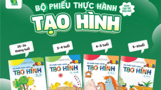 Bộ phiếu thực hành tạo hình cho trẻ mầm non – Cùng trẻ sáng tạo toàn diện