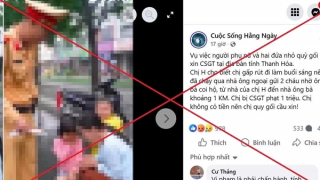 Bác bỏ thông tin người phụ nữ ở Thanh Hóa quỳ gối cầu xin CSGT