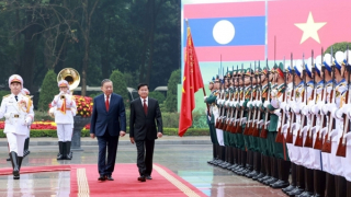 Tổng Bí thư Tô Lâm chủ trì lễ đón Tổng Bí thư, Chủ tịch nước Lào Thongloun Sisoulith