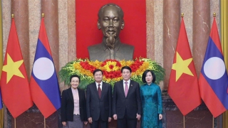 Chủ tịch nước Lương Cường: Quan hệ Việt Nam-Lào tiếp tục phát triển toàn diện
