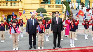 Lễ đón Chủ tịch Hội đồng châu Âu António Costa thăm chính thức Việt Nam