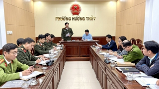 Kiểm tra công tác bảo đảm an ninh, trật tự bầu cử tại các phường, xã