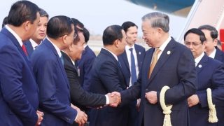 Tổng Bí thư Tô Lâm bắt đầu chuyến thăm cấp Nhà nước tới Vương quốc Campuchia