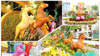 Khai mạc đường hoa nghệ thuật tại Cần Thơ làm bằng 50.000 giỏ hoa tươi