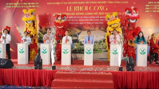 Vĩnh Long khởi công xây dựng công trình kè sông Long Hồ