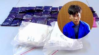 Tóm gọn đối tượng vận chuyển 2 bánh heroin, 6.000 viên ma túy tổng hợp