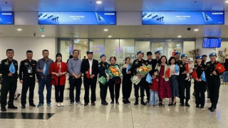 Xúc động ngày trở về của những sĩ quan Công an Việt Nam đầu tiên triển khai tại Phái bộ UNISFA