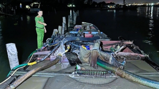 Công an tỉnh Vĩnh Long tăng cường xử lý "cát tặc"