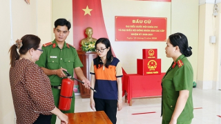 Bảo đảm an toàn phòng, chống cháy nổ tại các điểm bầu cử ở miền Tây Nam Bộ