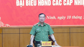 Thượng tướng Lê Tấn Tới kiểm tra công tác bảo đảm ANTT, an toàn bầu cử