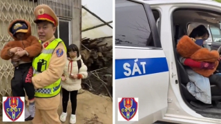 CSGT kịp thời hỗ trợ ba mẹ con gặp nạn giữa chiều mưa mù Sa Pa