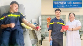 Chiến sĩ Công an hiến máu cứu thai phụ vượt qua cơn nguy kịch