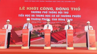 Đồng loạt khởi công các trường nội trú khu vực biên giới