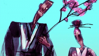 Hoa đào trên gốm xuân