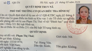Truy nã bị can Phạm Thị Thái về tội đánh bạc