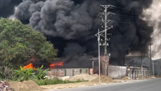 Khống chế đám cháy lớn tại nhà xưởng ở Hưng Yên