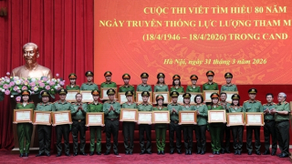 Trao giải Cuộc thi tìm hiểu 80 năm Ngày Truyền thống lực lượng Tham mưu Công an nhân dân
