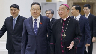 Chủ tịch Quốc hội Trần Thanh Mẫn chúc mừng Tổng Giáo phận Hà Nội dịp Lễ Phục sinh 2026