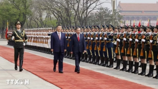 Tổng Bí thư, Chủ tịch Trung Quốc Tập Cận Bình chủ trì Lễ đón chính thức Tổng Bí thư, Chủ tịch nước Tô Lâm