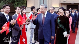 Top leader meets Vietnamese diplomatic staff, community in China