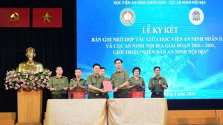 Học viện ANND và Cục An ninh nội địa ký kết bản ghi nhớ hợp tác