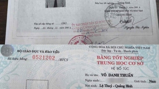 Chủ tịch Uỷ ban mặt trận xã chưa có bằng THCS đã vào học THPT