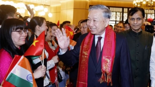 Tổng Bí thư, Chủ tịch nước Tô Lâm bắt đầu thăm cấp Nhà nước Cộng hòa Ấn Độ