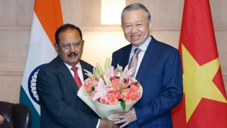 Tổng Bí thư, Chủ tịch nước Tô Lâm tiếp Cố vấn An ninh Quốc gia Ấn Độ Ajit Doval