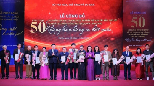 Tôn vinh 50 tác phẩm văn học và nghệ thuật biểu diễn tiêu biểu