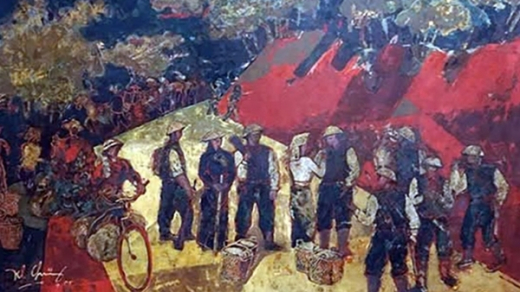 Anh bộ đội Cụ Hồ vượt dòng thời gian trong sáng tác mỹ thuật