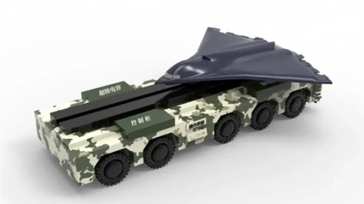 Lộ hình ảnh máy phóng điện từ  trên xe bánh hơi của Trung Quốc