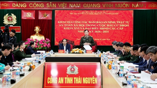 Hội đồng bầu cử Quốc gia kiểm tra công tác bảo đảm ANTT tại tỉnh Thái Nguyên