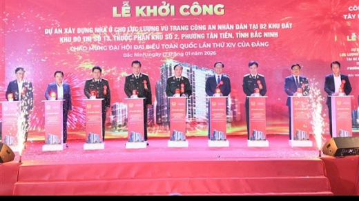 Khởi công dự án xây dựng nhà ở cho lực lượng vũ trang CAND tại phường Tân Tiến, tỉnh Bắc Ninh