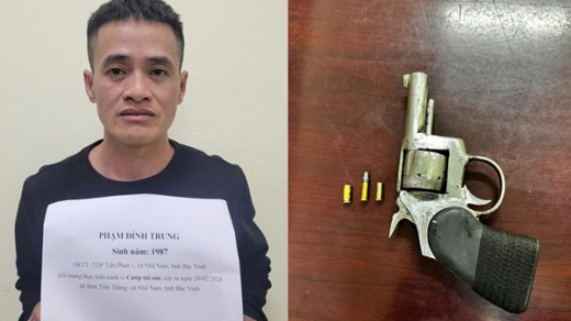 Bắt đối tượng dùng súng cướp ô tô sau chưa đầy 1 giờ gây án