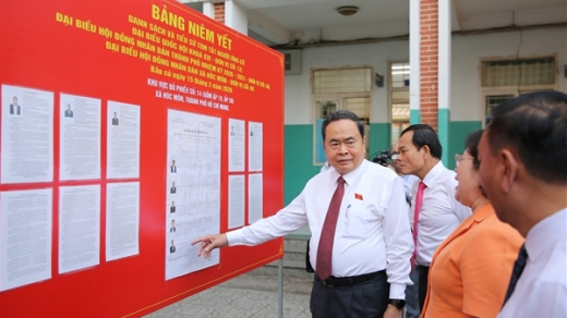 Chủ tịch Quốc hội Trần Thanh Mẫn dự lễ khai mạc bầu cử tại TP Hồ Chí Minh