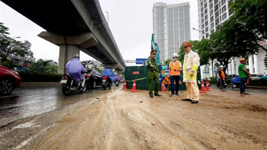 Áp lực giao thông từ công trình chống ngập, lực lượng Công an chủ động đảm bảo TTATGT