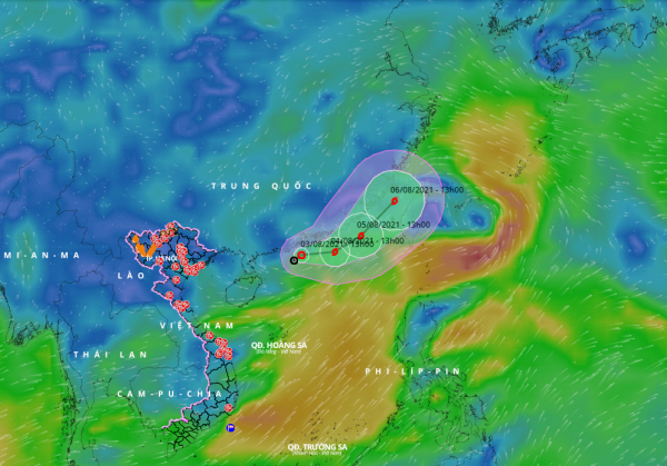 Áp thấp nhiệt đới trên biển Đông di chuyển nhanh và mạnh -0