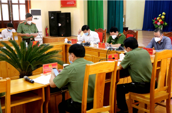 Thứ trưởng Bộ Công an Lê Quốc Hùng làm việc tại Công an tỉnh Bình Phước về phòng, chống dịch bệnh COVID-19 -0