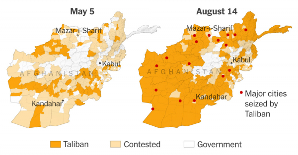 Taliban chiếm thêm thành phố chiến lược, áp sát thủ đô Kabul -0
