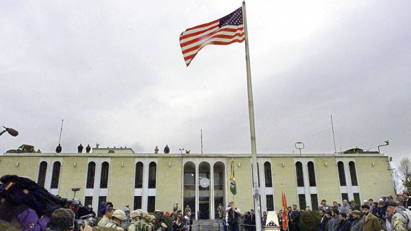 Mỹ hạ cờ tại đại sứ quán ở Afghanistan -0